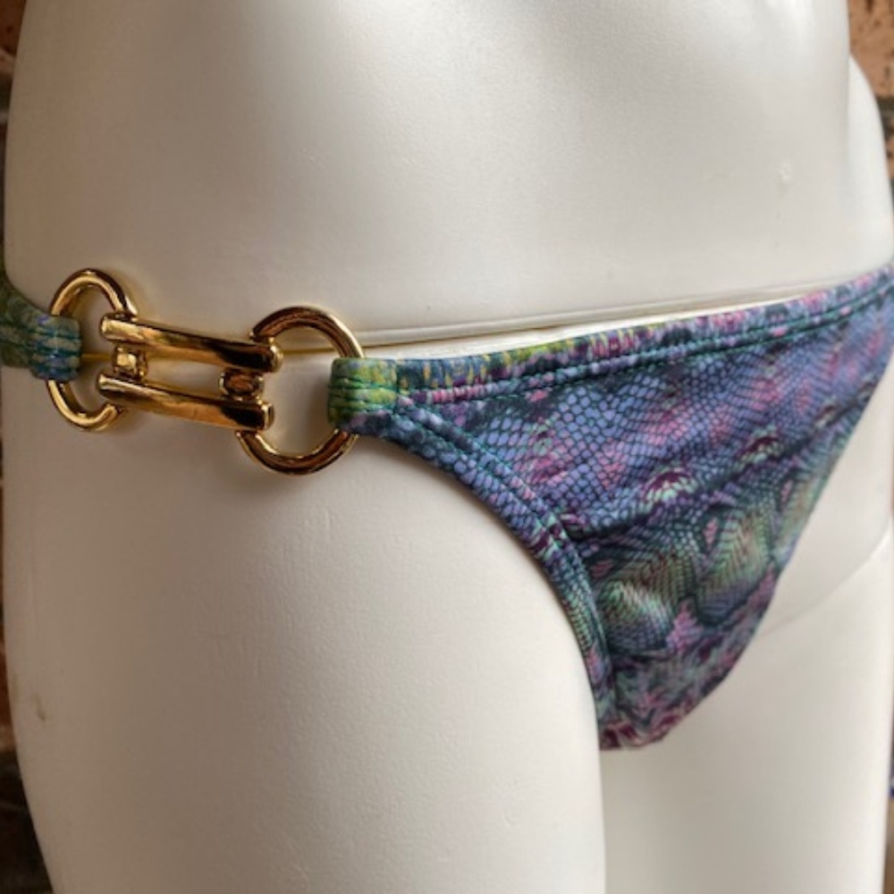Pilyq Python Print Bikini Bottom Size Medium - Picture 4 of 5